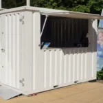 Herausnehmbarer Behälterbar XL 3 × 2 Meter weißer RAL 9016