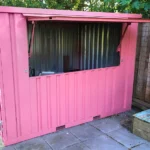 Faltbarer Stangenbehälter 3 x 2 Meter Pink RAL 3014