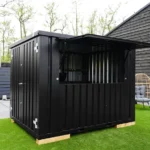 Faltbare Containerstange 3 x 2 Meter XL schwarz RAL 9005