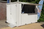 Faltbare Behälterstange 4 × 2 Meter Weißer RAL 9016 – Bild 2