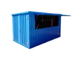 Faltbarer Container Bar 4 × 2 Meter Blauer RAL 5012 – Bild 2