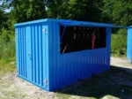 Faltbarer Container Bar 4 × 2 Meter Blauer RAL 5012