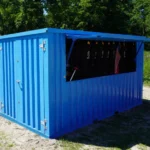 Faltbarer Container Bar 4 × 2 Meter Blauer RAL 5012