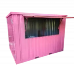 Faltbarer Container Bar 4 × 2 Meter Pink RAL 3014