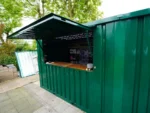 Faltbarer Container Bar 4 × 2 Meter grün RAL 6005